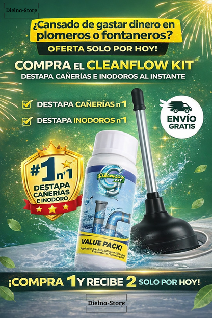 Pack Clean Flow Kit🚿 Limpieza total del baño + flujo libre en cañerías