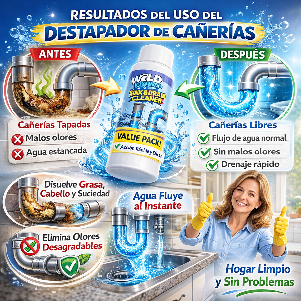 Clean Flow™🚿 Limpieza total + flujo libre en cañerías